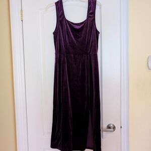 SHEIN Deep Purple Velvet Dress Xl